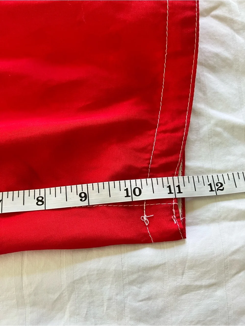 Men's Red Board Shorts with Side Cargo